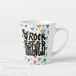 rock voor altijd latte mok