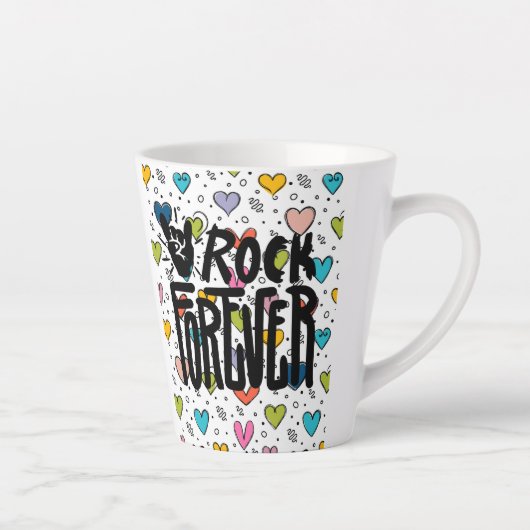 rock voor altijd latte mok (Rechts)
