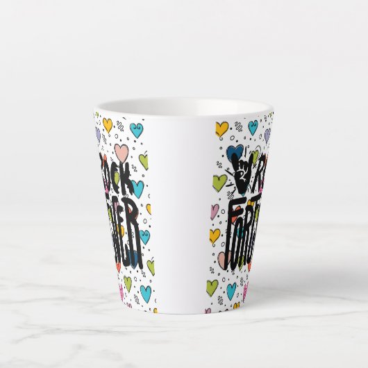 rock voor altijd latte mok (Voorkant)