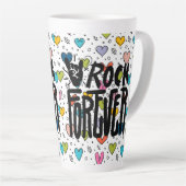 rock voor altijd latte mok (Rechterhoek)