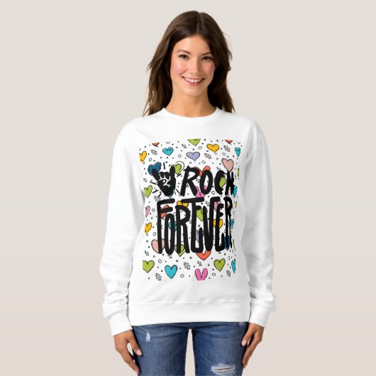 rock voor altijd trui (Voorkant volledig)
