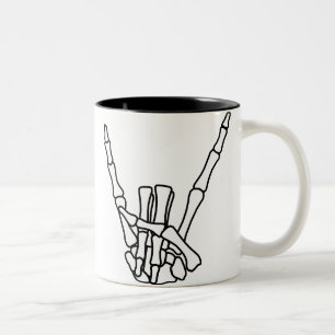 Rock, vrede tweekleurige koffiemok