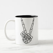 Rock, vrede tweekleurige koffiemok (Links)