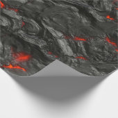 Rock vulcanic hot lava burn boil cadeaupapier (Hoek)