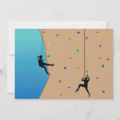 Rock Wall Beklimt Birthday Party Photo Invite Kaart (Achterkant)