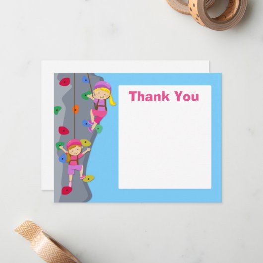 Rock Wall Climate Party bedankt voor je kaartje (Voorkant / Achterkant in situ)