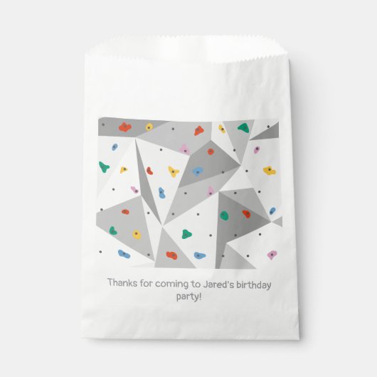 Rock Wall Climbing Climb verjaardagsfeestje Bedankzakje (Voorkant)