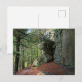 Rock Wall en Bossen bij Castle Mound Briefkaart (Voorkant / Achterkant)