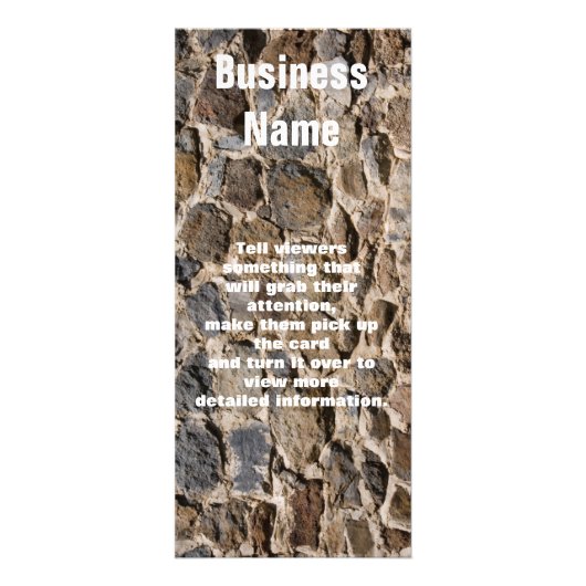 Rock Wall Foto Business Custom Reclamekaart (Voorkant)
