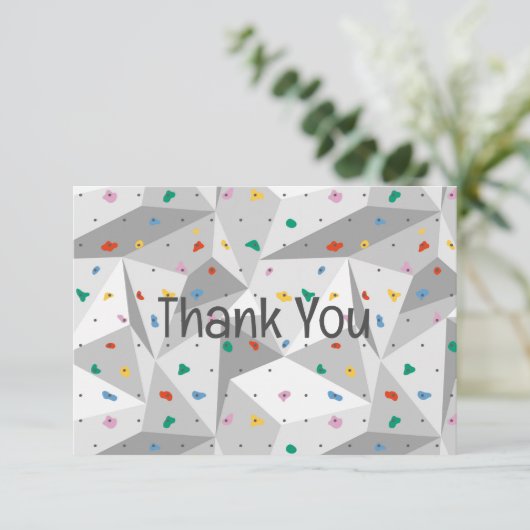 Rock Wall klimmen dank u kaart (Staand voorkant)