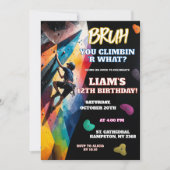Rock Wall klimmen Verjaardag Jongen Kaart (Voorkant)