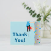 Rock Wall klimmen verjaardagsfeestje bedankt Briefkaart (Staand voorkant)