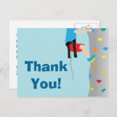 Rock Wall klimmen verjaardagsfeestje bedankt Briefkaart (Voorkant / Achterkant)