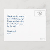 Rock Wall klimmen verjaardagsfeestje bedankt Briefkaart (Achterkant)