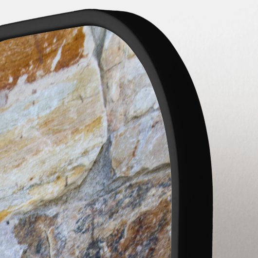 Rock Wall Realistische textuur foto Pickleball Paddle (Links Detail)