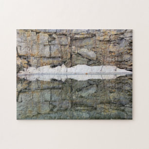 Rock Wall reflectie in Pond Natuur Legpuzzel
