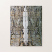 Rock Wall reflectie in Pond Natuur Legpuzzel (Verticaal)