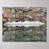 Rock Wall reflectie in Pond Natuur Poster (Voorkant)