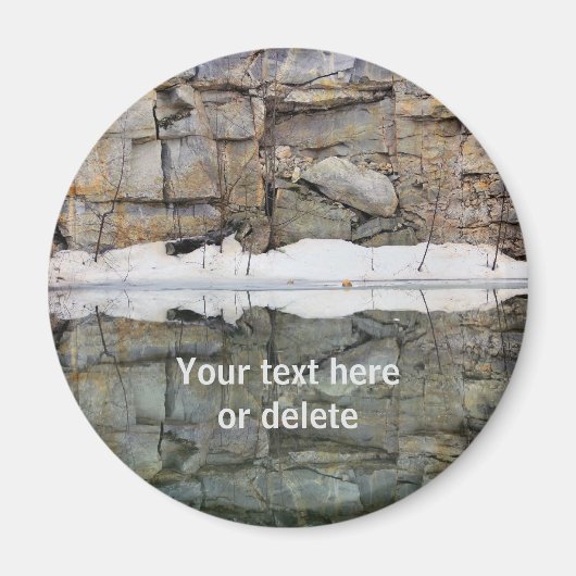 Rock Wall Reflections #2 Natuur Gepersonaliseerd Magneet (Voorkant)