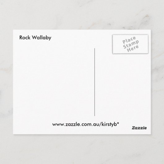 Rock Wallaby briefkaarten (Achterkant)