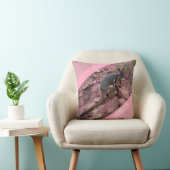 Rock Wallaby en Baby, roze accent meisjes Kussen (Stoel)