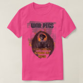 Rock War Pigs general skeleton devil satan laughin T-shirt (Design voorkant)