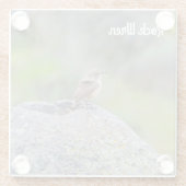 Rock Wren Glazen Onderzetter (Achterkant)