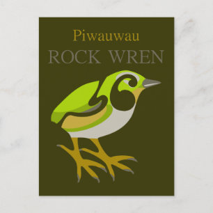 Rock Wren, South Island, NZ bird Briefkaart