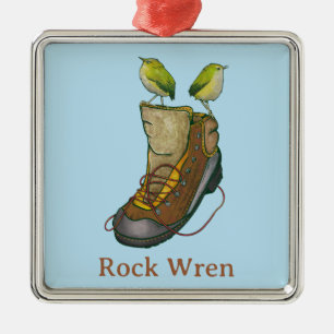 Rock Wren Tuke Metalen Ornament