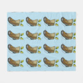 Rock Wren Tuke Op een wandelboot Fleece Deken (Voorkant (Horizontaal))