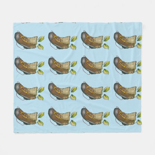 Rock Wren Tuke Op een wandelboot Fleece Deken (Voorkant (Horizontaal))