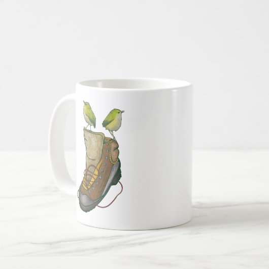 Rock Wren Tuke Op een wandelboot Koffiemok (Voorkant links)