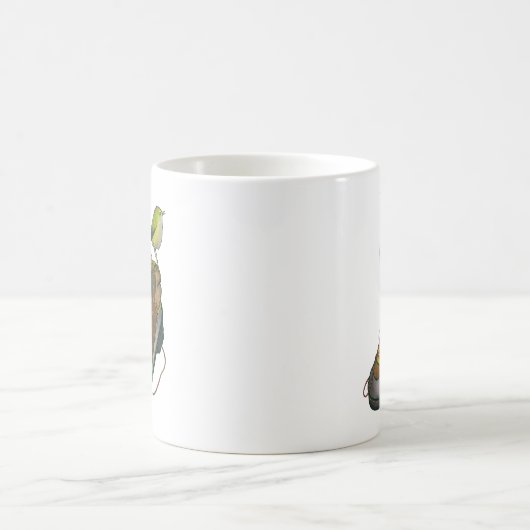 Rock Wren Tuke Op een wandelboot Koffiemok (Center)