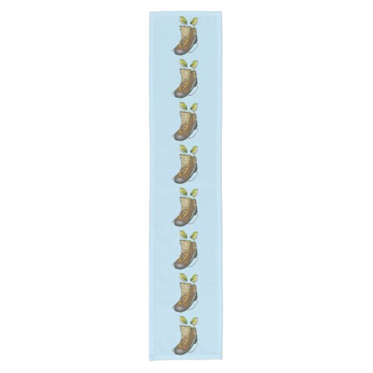 Rock Wren Tuke Op een wandelboot Korte Tafelloper (Voorkant)