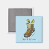 Rock Wren Tuke Op een wandelboot Magneet (Voorkant / Achterkant)