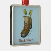 Rock Wren Tuke Op een wandelboot Metalen Ornament (Rechts)