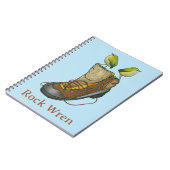 Rock Wren Tuke Op een wandelboot Notitieboek (Linkerzijde)