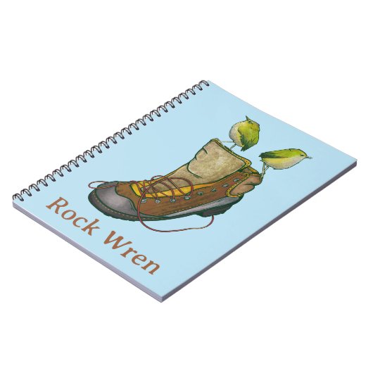 Rock Wren Tuke Op een wandelboot Notitieboek (Linkerzijde)