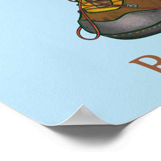 Rock Wren Tuke Op een wandelboot Poster (Hoek)