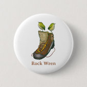Rock Wren Tuke Op een wandelboot Ronde Button 5,7 Cm (Voorkant)