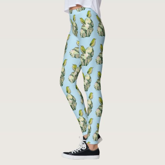 Rock Wren vogels Nieuw-Zeeland Leggings (Links)