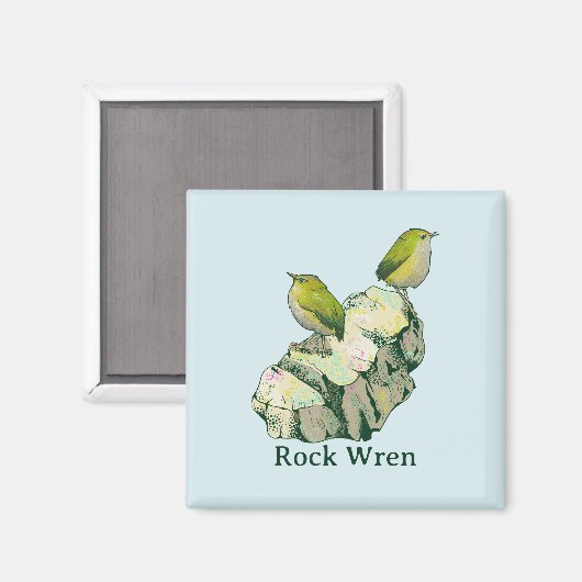 Rock Wren vogels Nieuw-Zeeland Magneet (Voorkant / Achterkant)