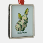 Rock Wren vogels Nieuw-Zeeland Metalen Ornament (Rechts)