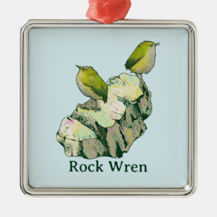 Rock Wren vogels Nieuw-Zeeland Metalen Ornament