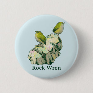 Rock Wren vogels Nieuw-Zeeland Ronde Button 5,7 Cm