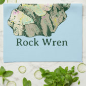 Rock Wren vogels Nieuw-Zeeland Theedoek (Gevouwen)