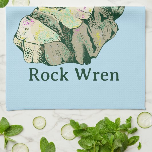 Rock Wren vogels Nieuw-Zeeland Theedoek (Gevouwen)