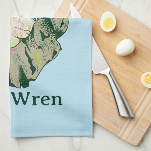 Rock Wren vogels Nieuw-Zeeland Theedoek (Quarter Fold)