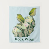 Rock Wren vogels Nieuw-Zeeland Wandkleed (Voorkant)