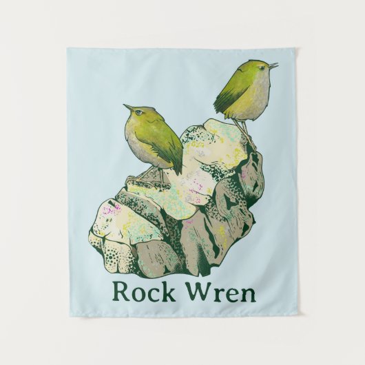 Rock Wren vogels Nieuw-Zeeland Wandkleed (Voorkant)